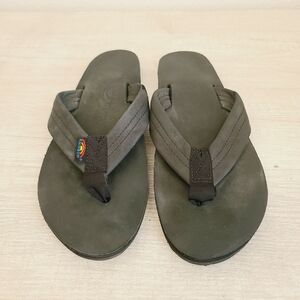 Rainbow Black Sandals Size M